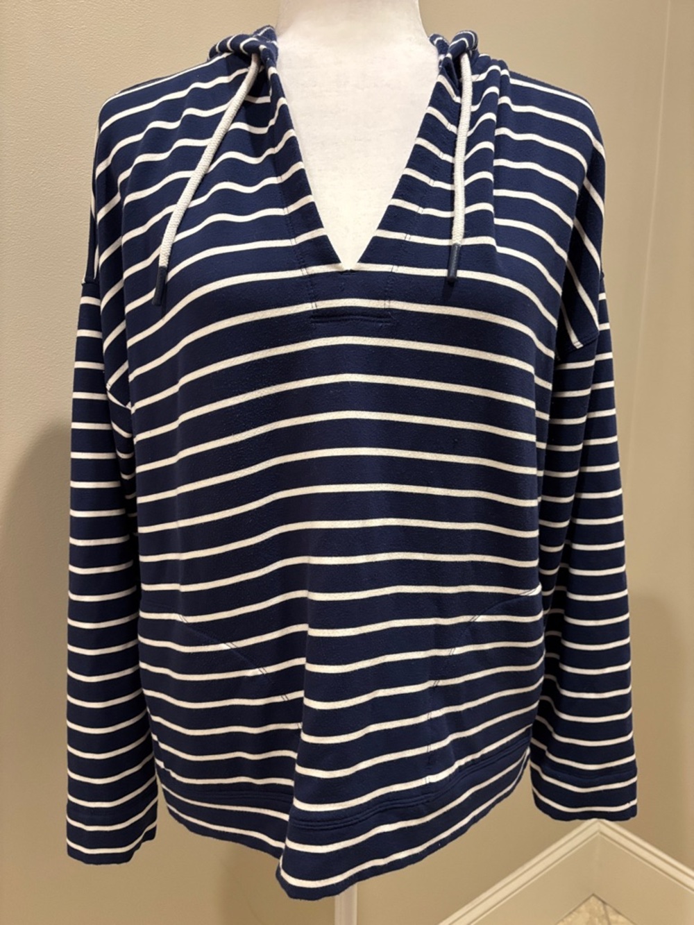 Vineyard Vines Navy & White Striped Hooded Pullover